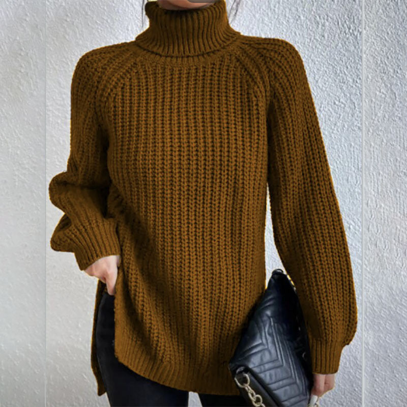 Pull col roulé fendu – Simplicité et élégance !