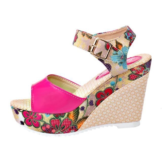 Sandales à Talons Hauts Fleuris