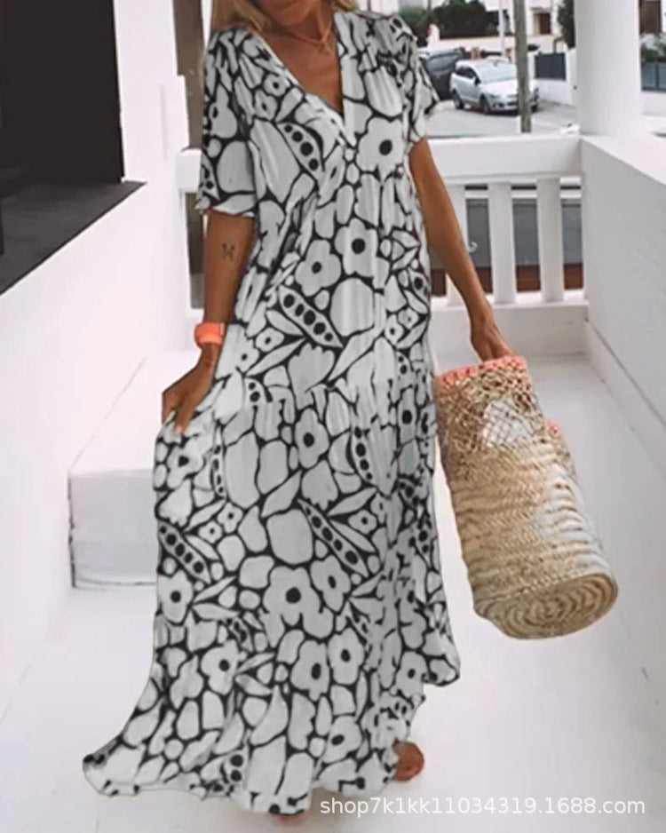 Robe fluide fleurie – Silhouette affinée !