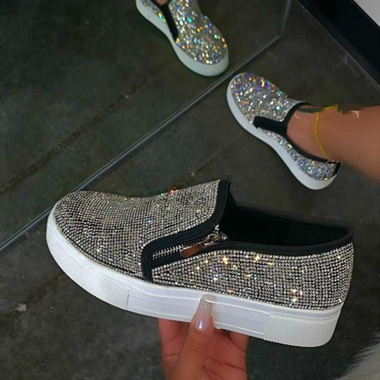 Mocassins Casual à Strass pour Femme