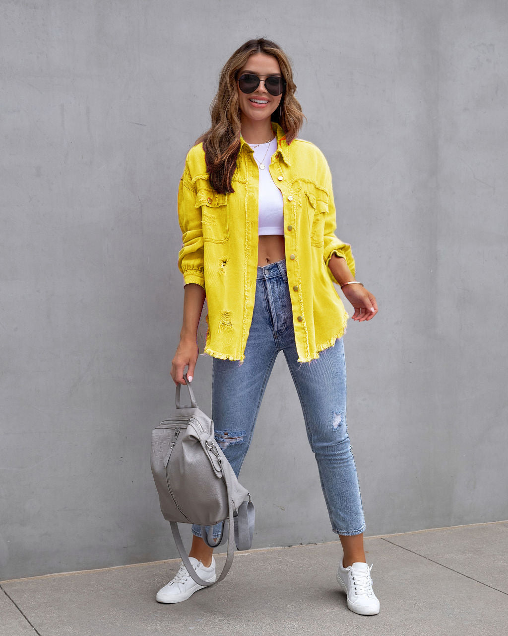 Chemise-Veste Déchirée Tendance