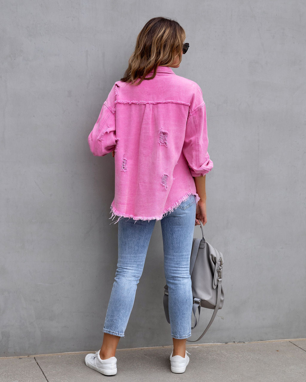 Chemise-Veste Déchirée Tendance