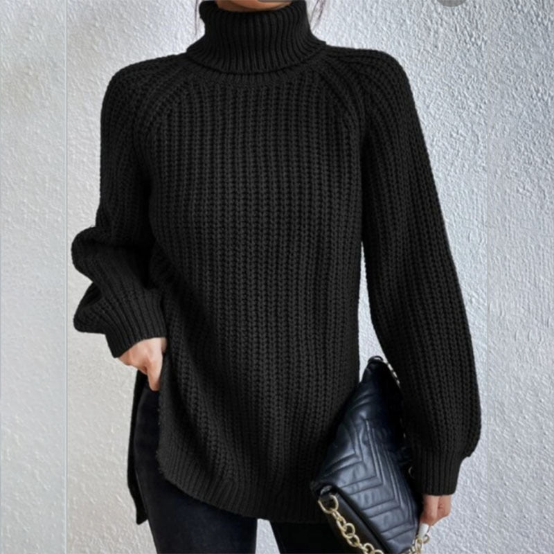Pull col roulé fendu – Simplicité et élégance !
