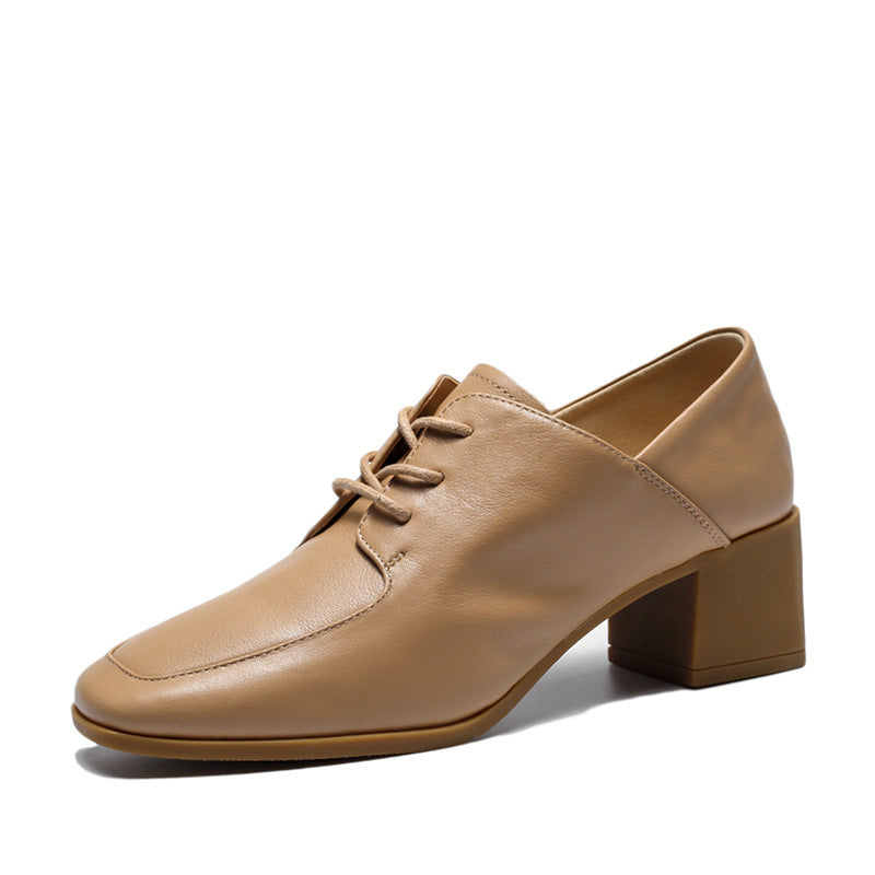 Chaussures en Cuir à Lacets pour Femme