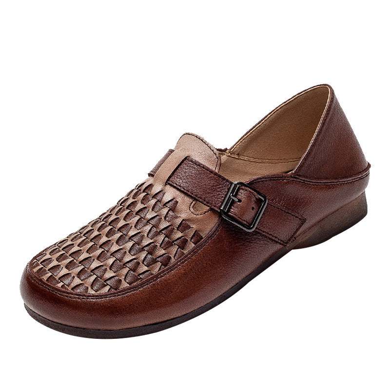 Sandales Vintage en Cuir Tressé