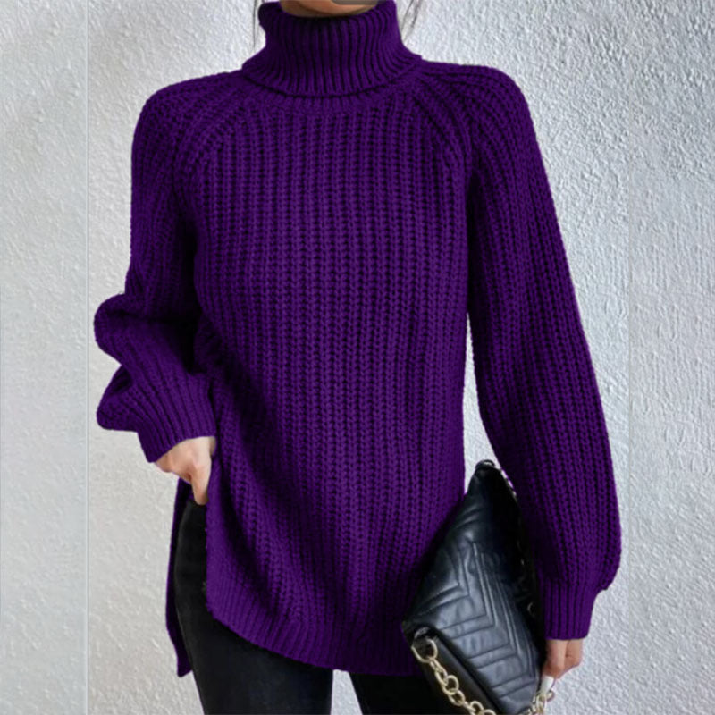 Pull col roulé fendu – Simplicité et élégance !