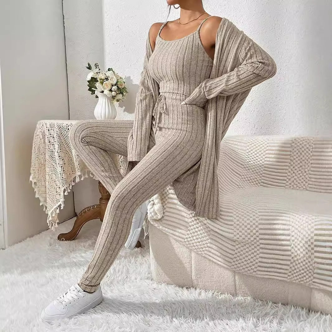 Ensemble Côtelé 3 Pièces Élégant et Confortable