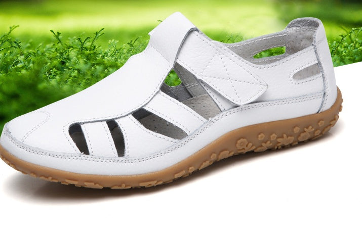 Sandales Rétro en Cuir Souple