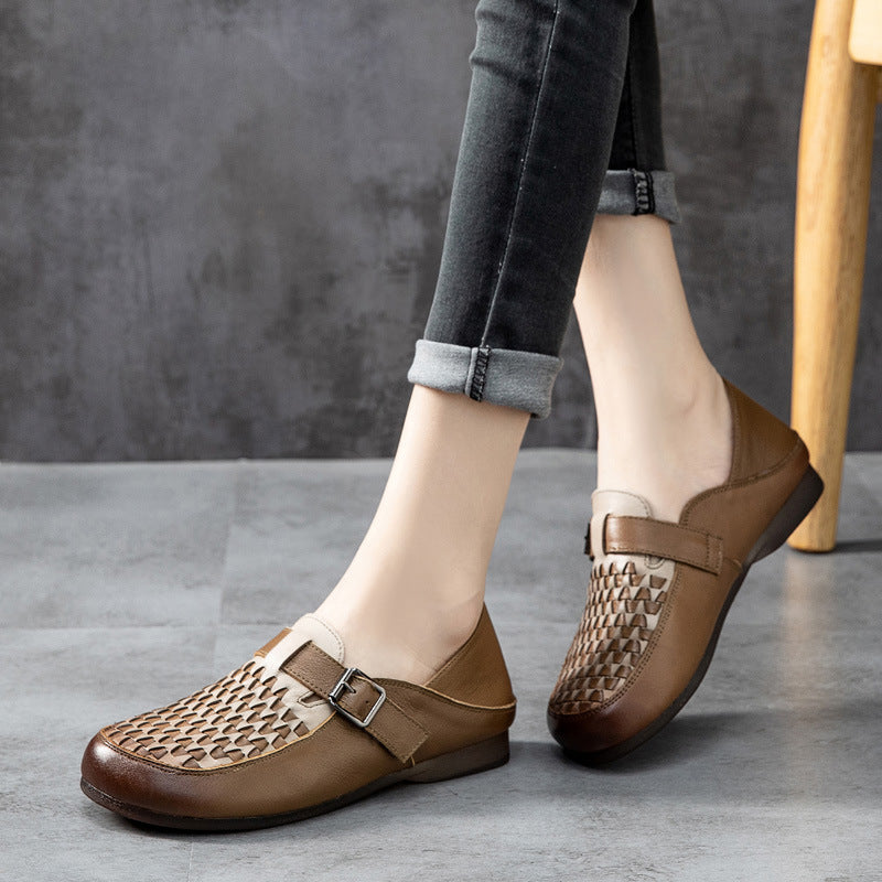 Sandales Vintage en Cuir Tressé