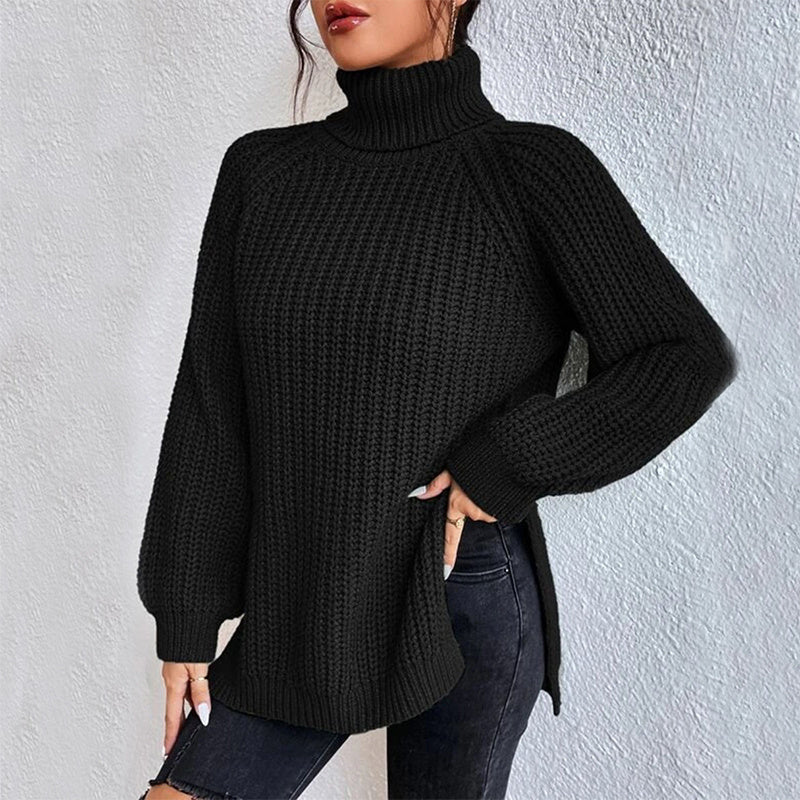 Pull col roulé fendu – Simplicité et élégance !