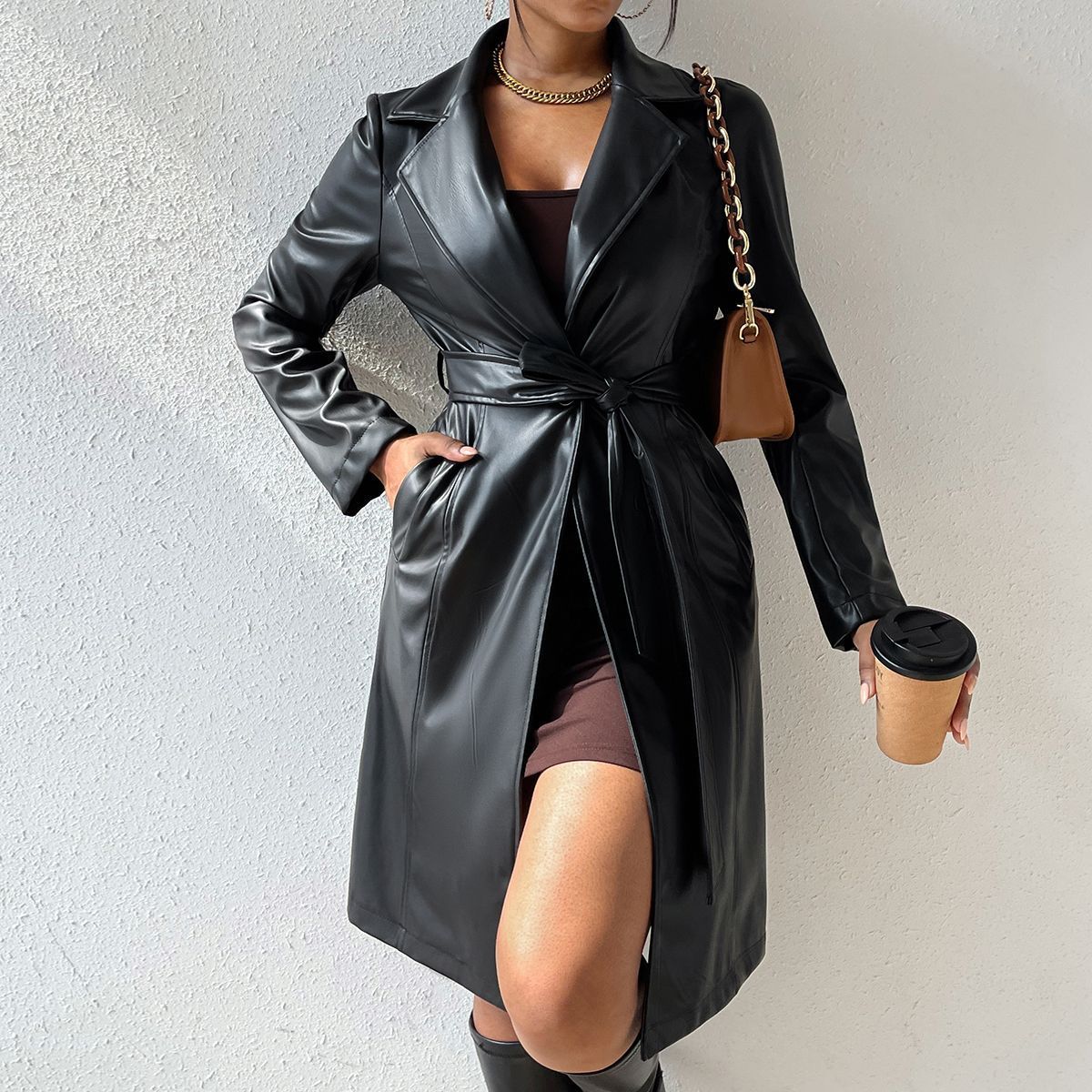 Veste en simili cuir femme – Style intemporel !