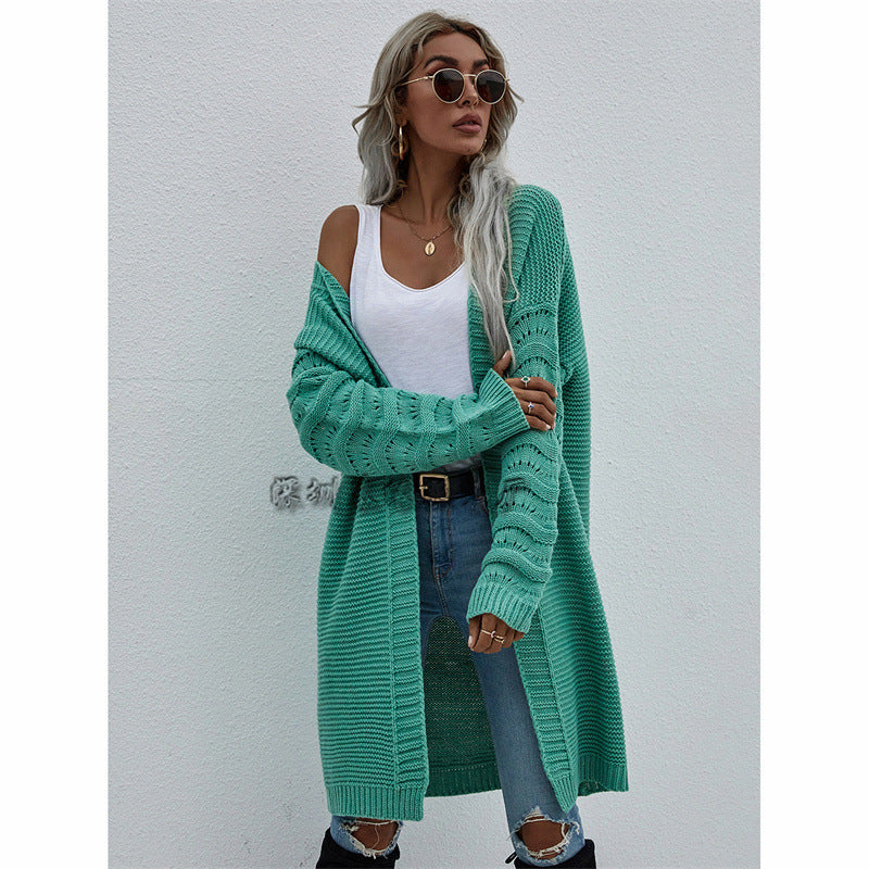 Cardigan long femme uni – Élégance et style tricoté