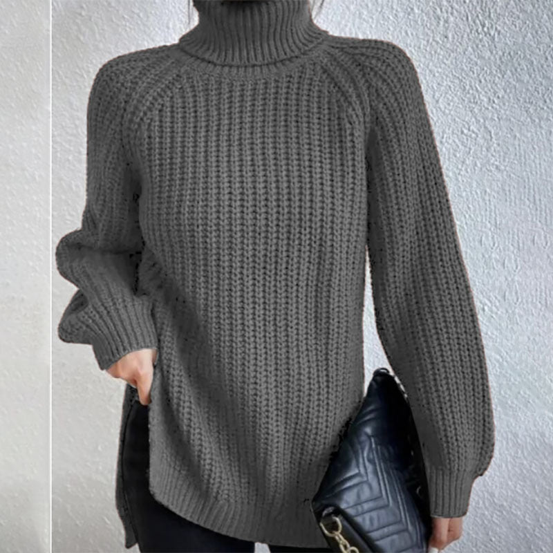 Pull col roulé fendu – Simplicité et élégance !