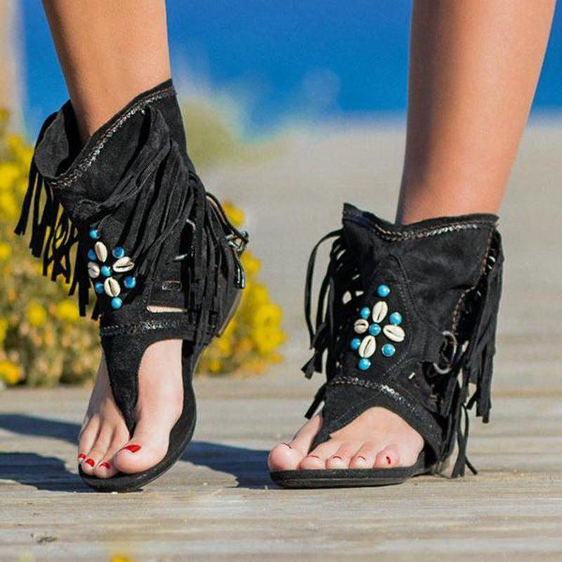 Sandales Romaines Perlées pour Femme