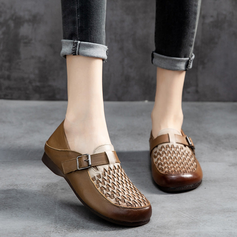 Sandales Vintage en Cuir Tressé