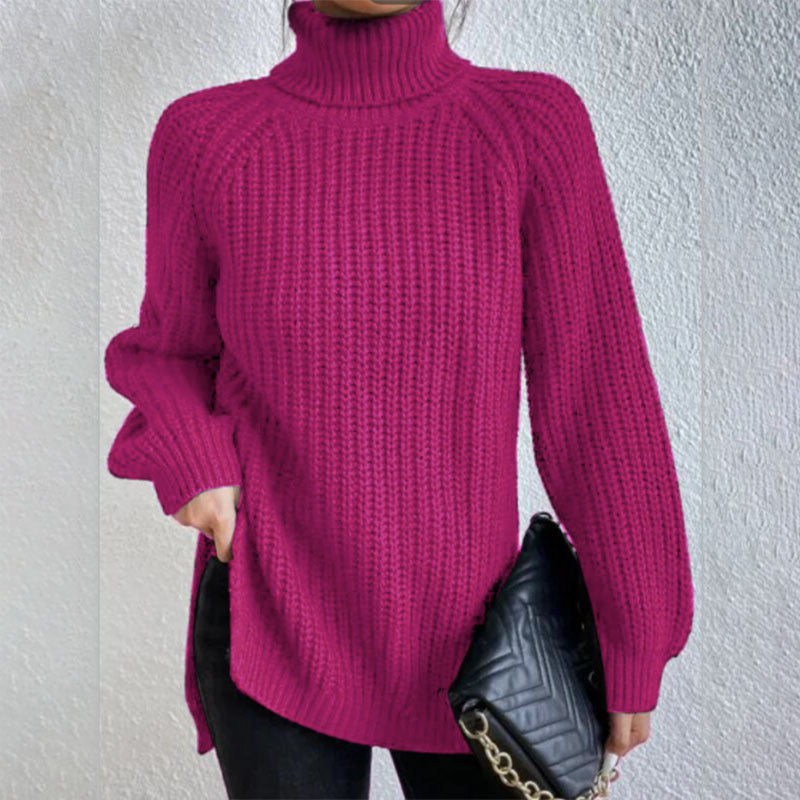 Pull col roulé fendu – Simplicité et élégance !