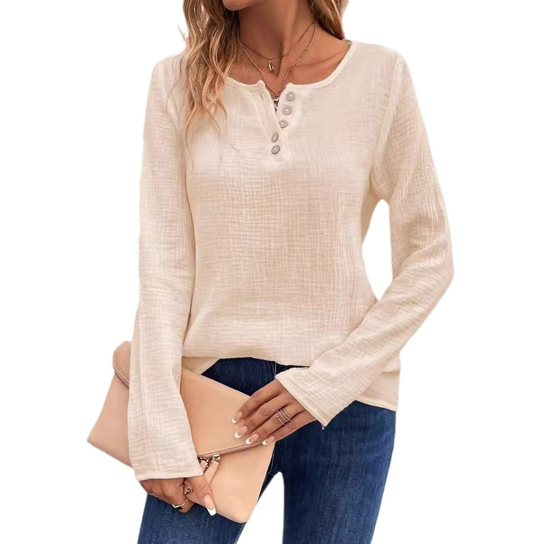 Pull boutonné femme manches longues – Confort et élégance