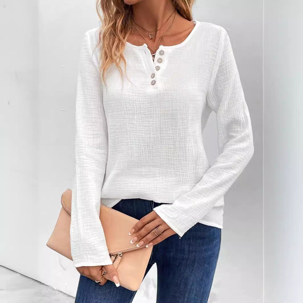 Pull boutonné femme manches longues – Confort et élégance