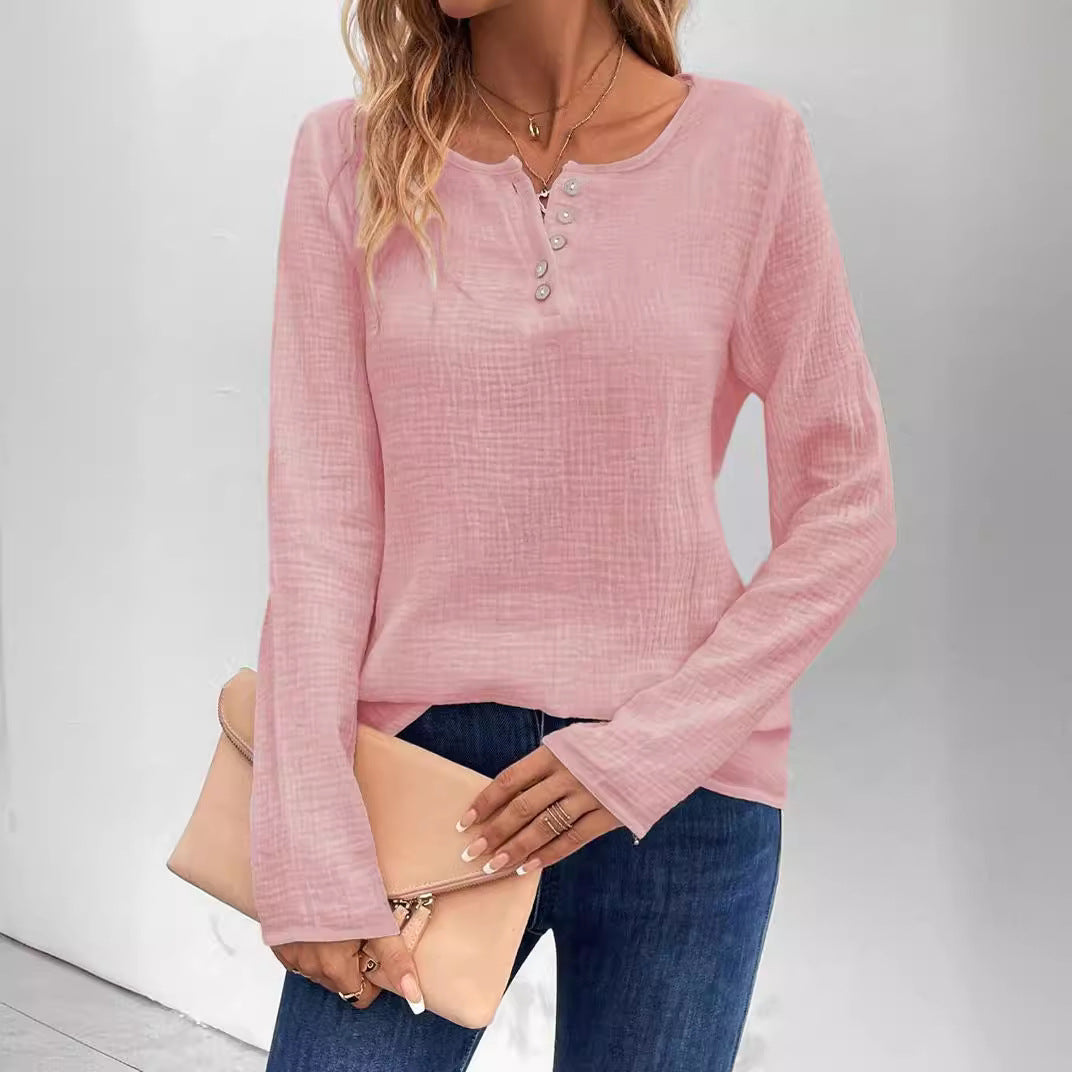 Pull boutonné femme manches longues – Confort et élégance