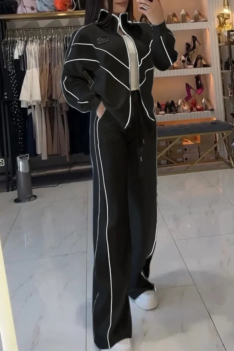 Best Ensemble Sport Élastique – Sweat à Zip et Pantalon Long