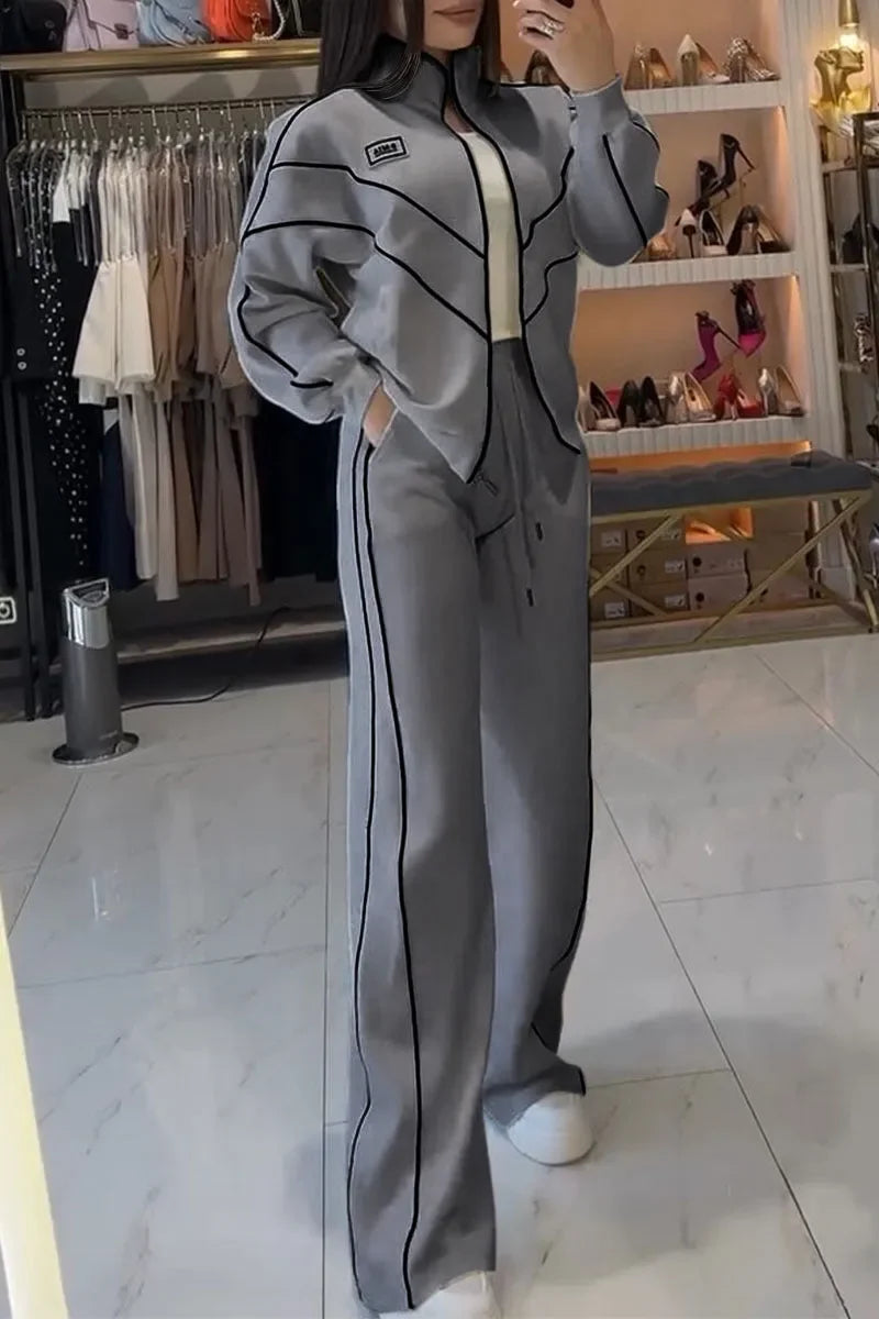 Best Ensemble Sport Élastique – Sweat à Zip et Pantalon Long