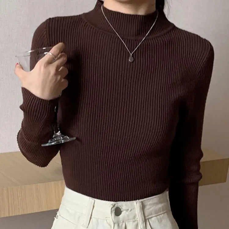 Chloé – Pull Col Montant Vintage & Élégant