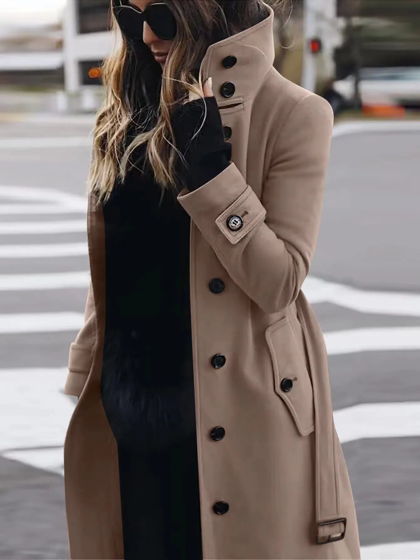 Manteau d'Hiver Femme à Col Rétro – Élégance et Chaleur