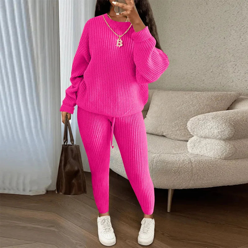 Best Ensemble Confort Hivernal – Pull et Pantalon Tricoté