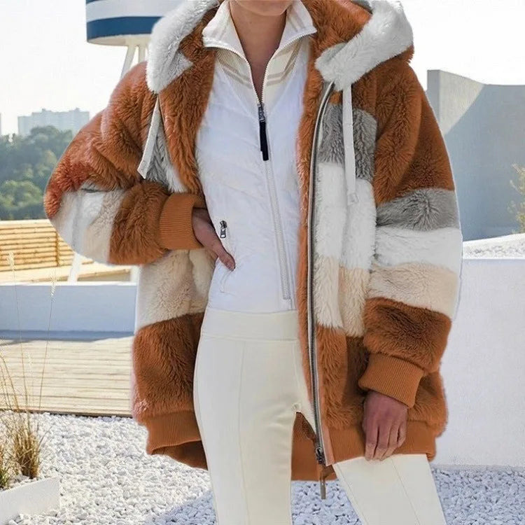 Veste Oversize en Peluche – Confort et Élégance d'Hiver