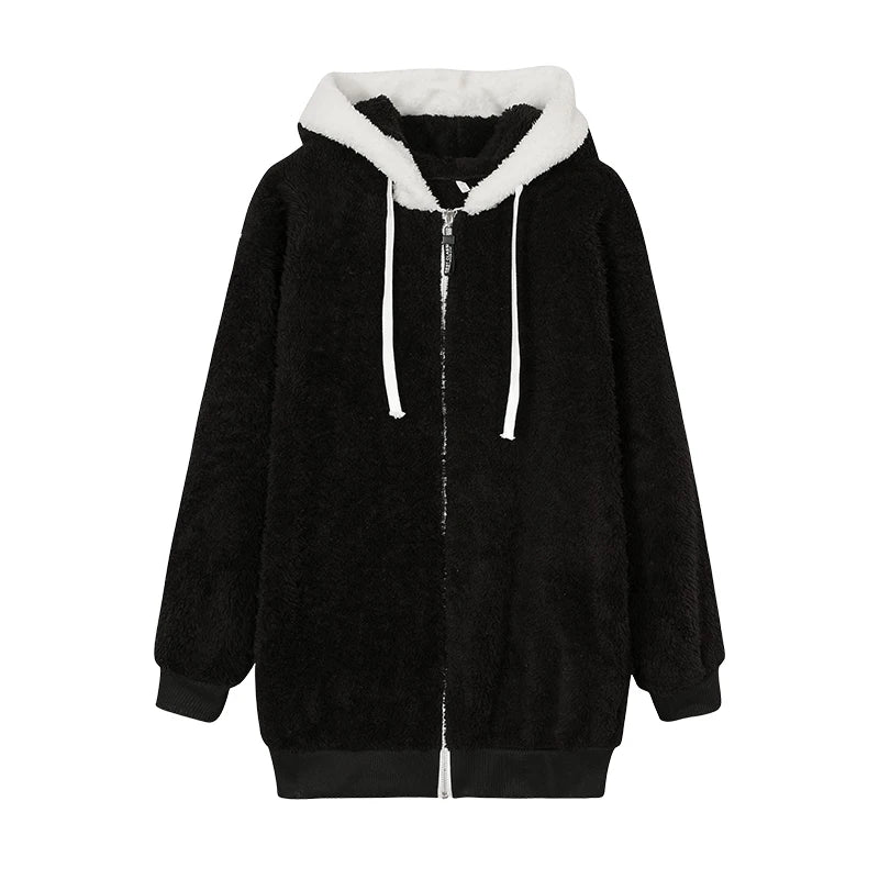 Veste Douce en Peluche - Chaleur et Style Décontracté