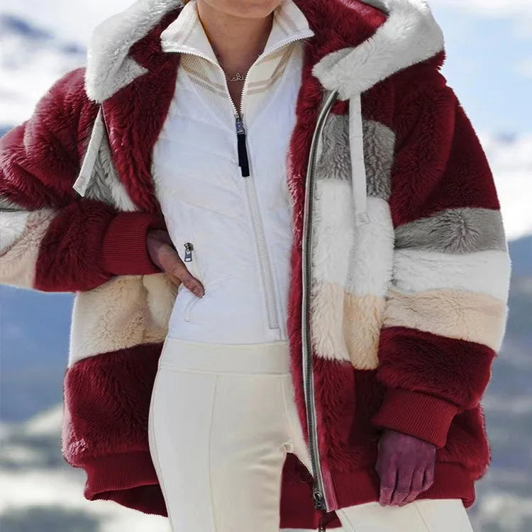 Veste Oversize en Peluche – Confort et Élégance d'Hiver