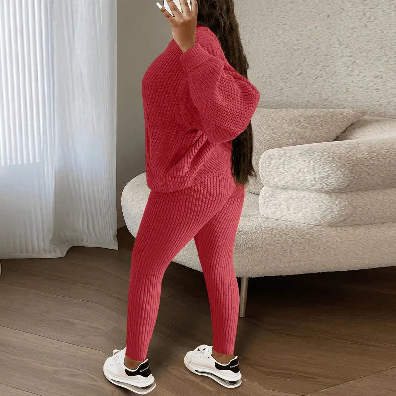 Best Ensemble Confort Hivernal – Pull et Pantalon Tricoté