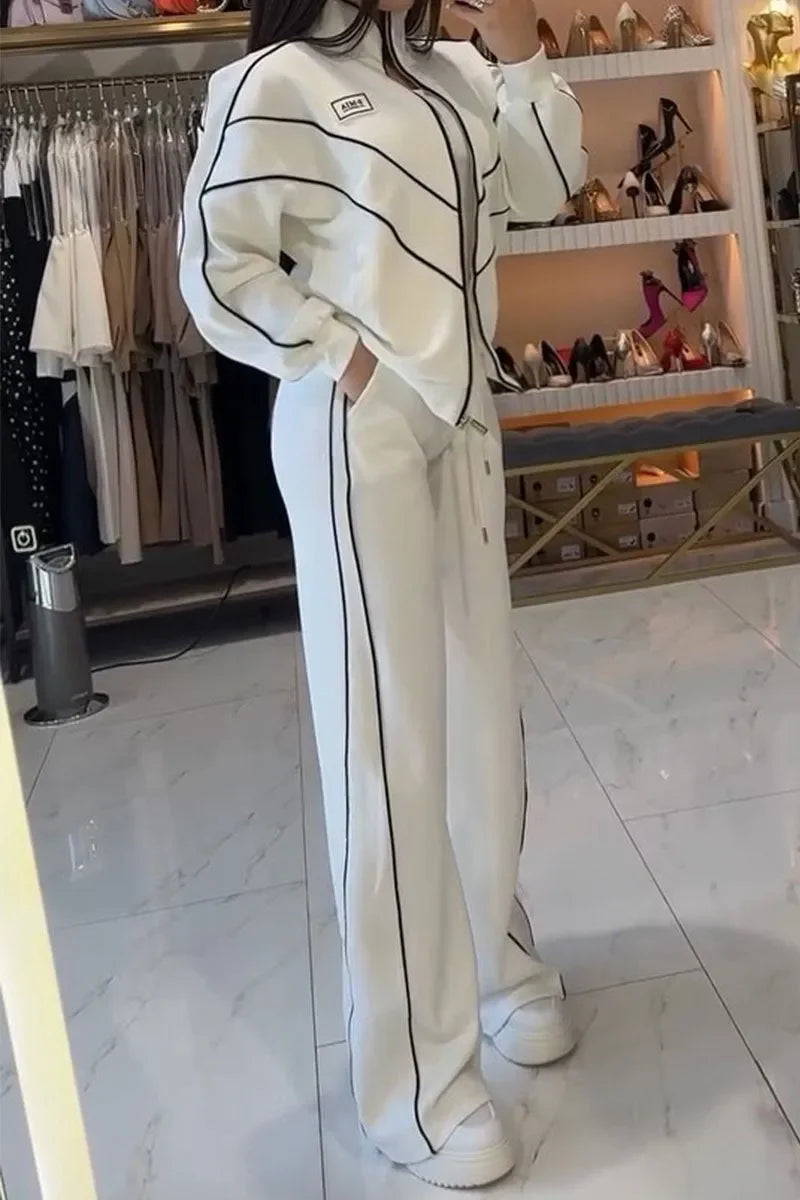 Best Ensemble Sport Élastique – Sweat à Zip et Pantalon Long