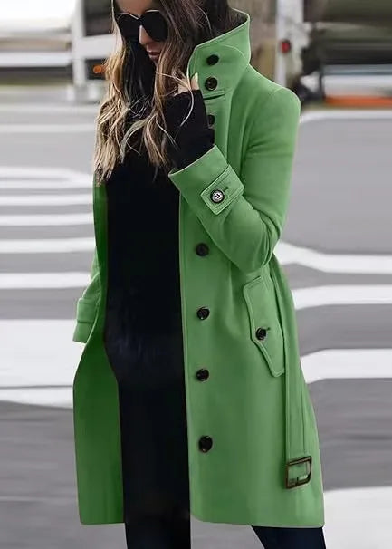 Manteau d'Hiver Femme à Col Rétro – Élégance et Chaleur