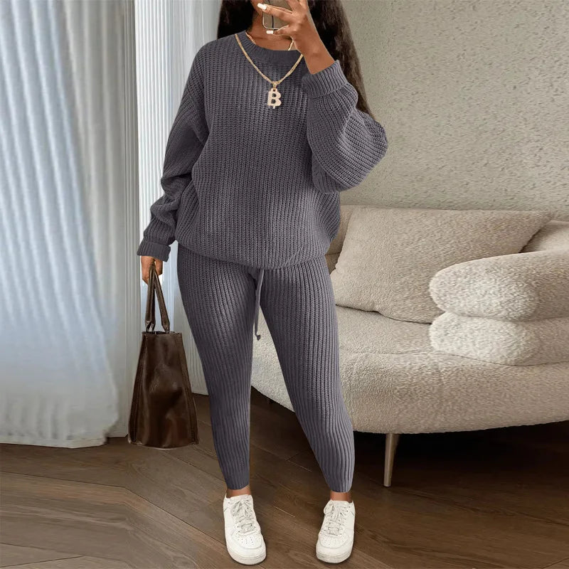 Best Ensemble Confort Hivernal – Pull et Pantalon Tricoté