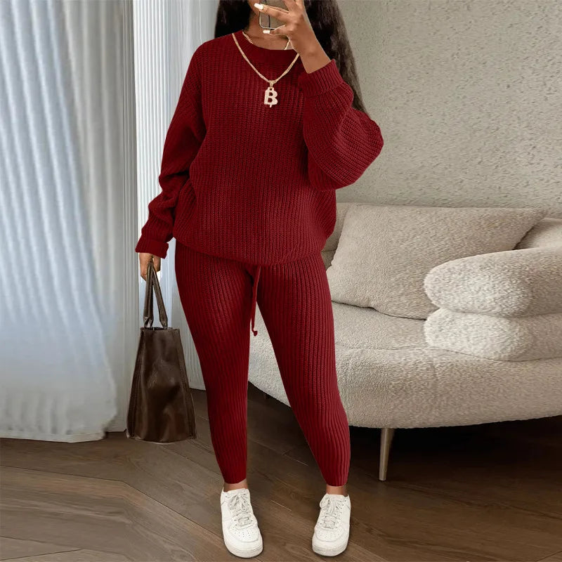Best Ensemble Confort Hivernal – Pull et Pantalon Tricoté