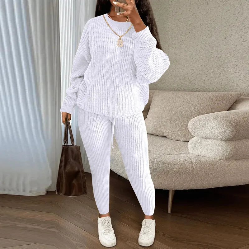 Best Ensemble Confort Hivernal – Pull et Pantalon Tricoté