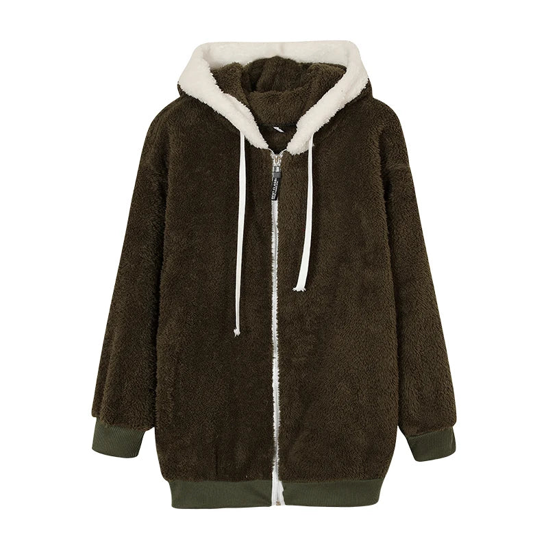 Veste Douce en Peluche - Chaleur et Style Décontracté
