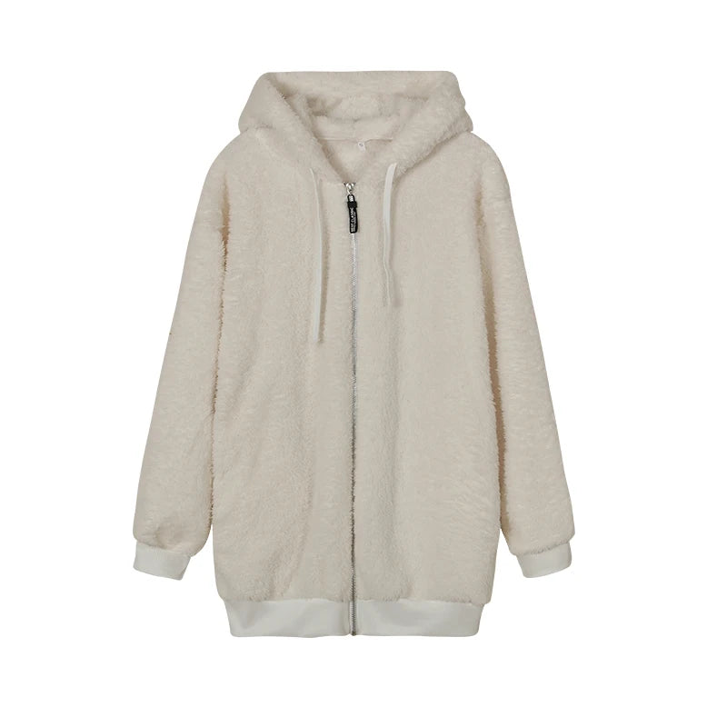 Veste Douce en Peluche - Chaleur et Style Décontracté
