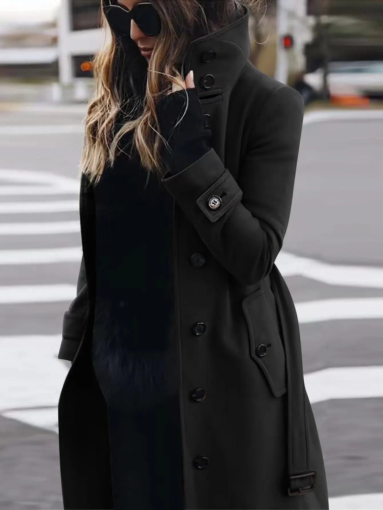 Manteau d'Hiver Femme à Col Rétro – Élégance et Chaleur