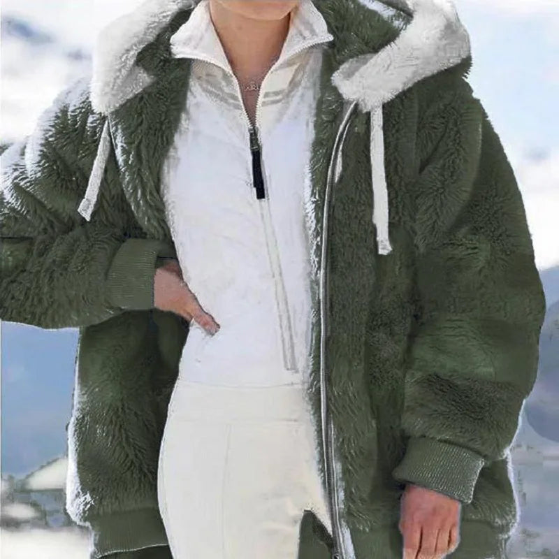 Veste Douce en Peluche - Chaleur et Style Décontracté