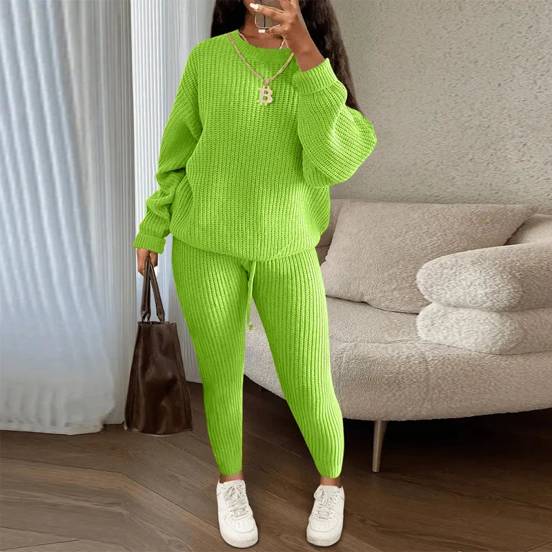 Best Ensemble Confort Hivernal – Pull et Pantalon Tricoté