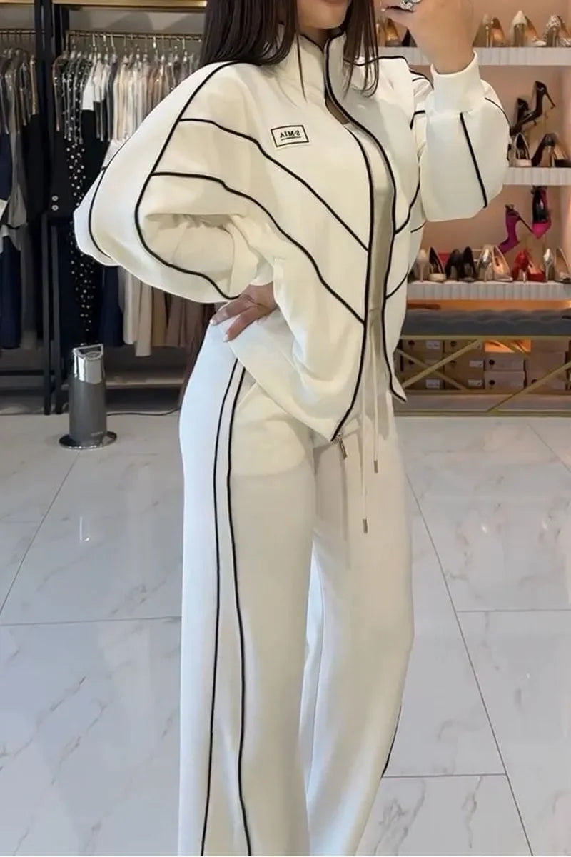 Best Ensemble Sport Élastique – Sweat à Zip et Pantalon Long