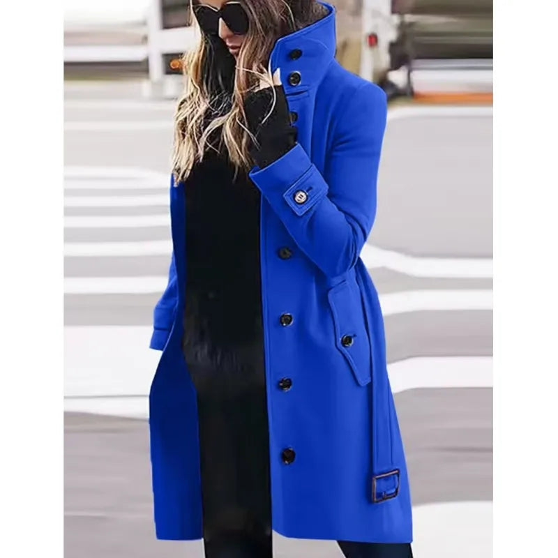 Manteau d'Hiver Femme à Col Rétro – Élégance et Chaleur