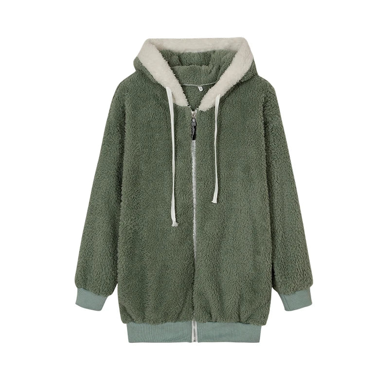 Veste Douce en Peluche - Chaleur et Style Décontracté
