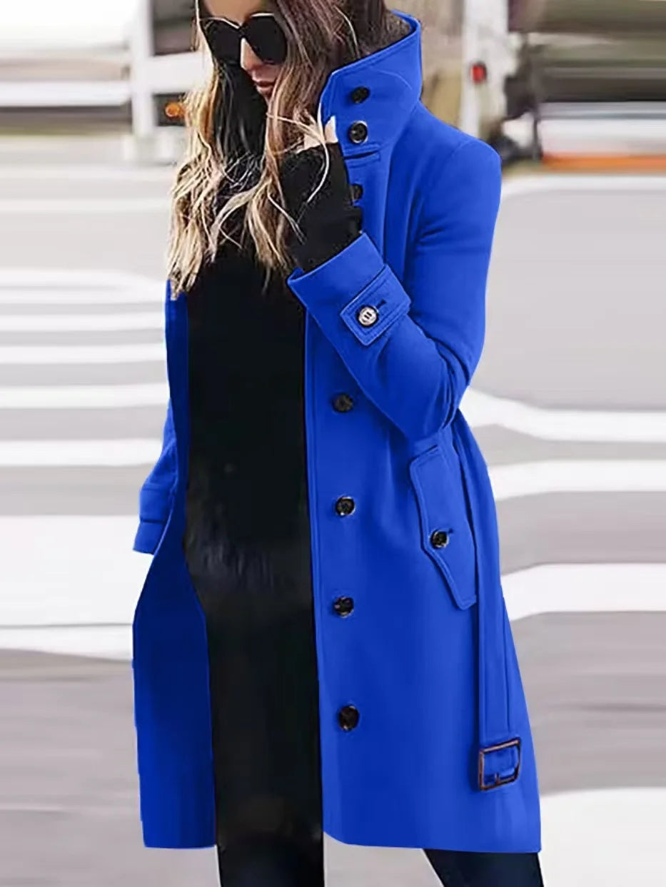 Manteau d'Hiver Femme à Col Rétro – Élégance et Chaleur