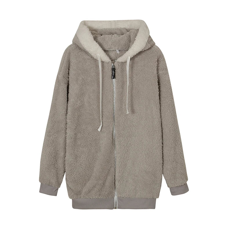 Veste Douce en Peluche - Chaleur et Style Décontracté