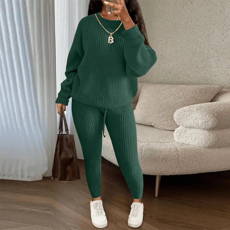 Best Ensemble Confort Hivernal – Pull et Pantalon Tricoté