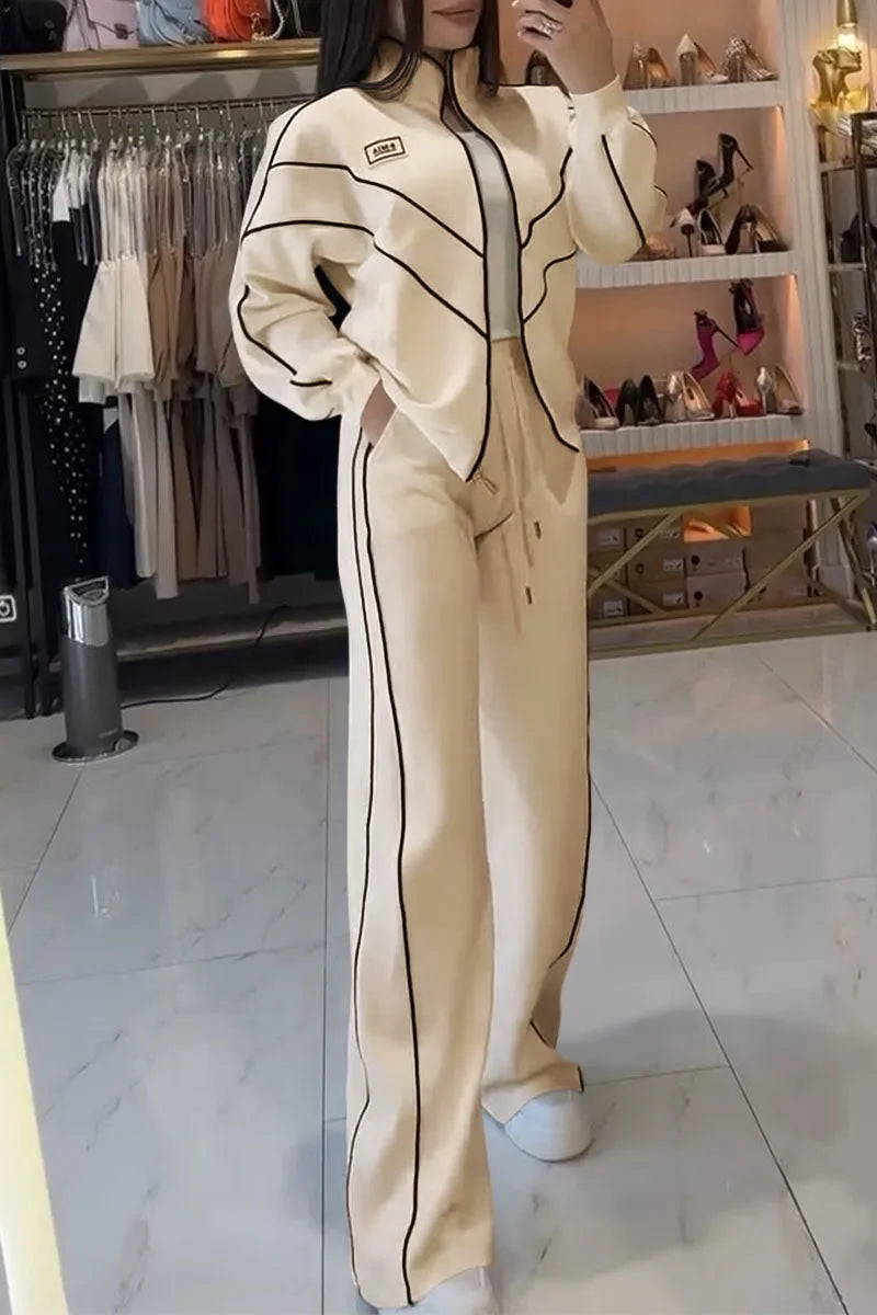 Best Ensemble Sport Élastique – Sweat à Zip et Pantalon Long