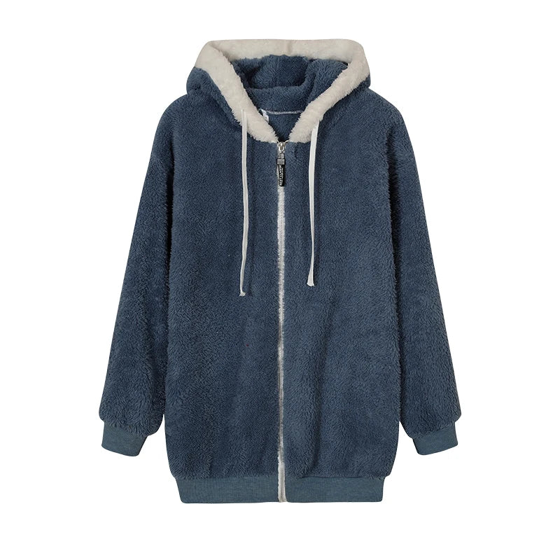 Veste Douce en Peluche - Chaleur et Style Décontracté